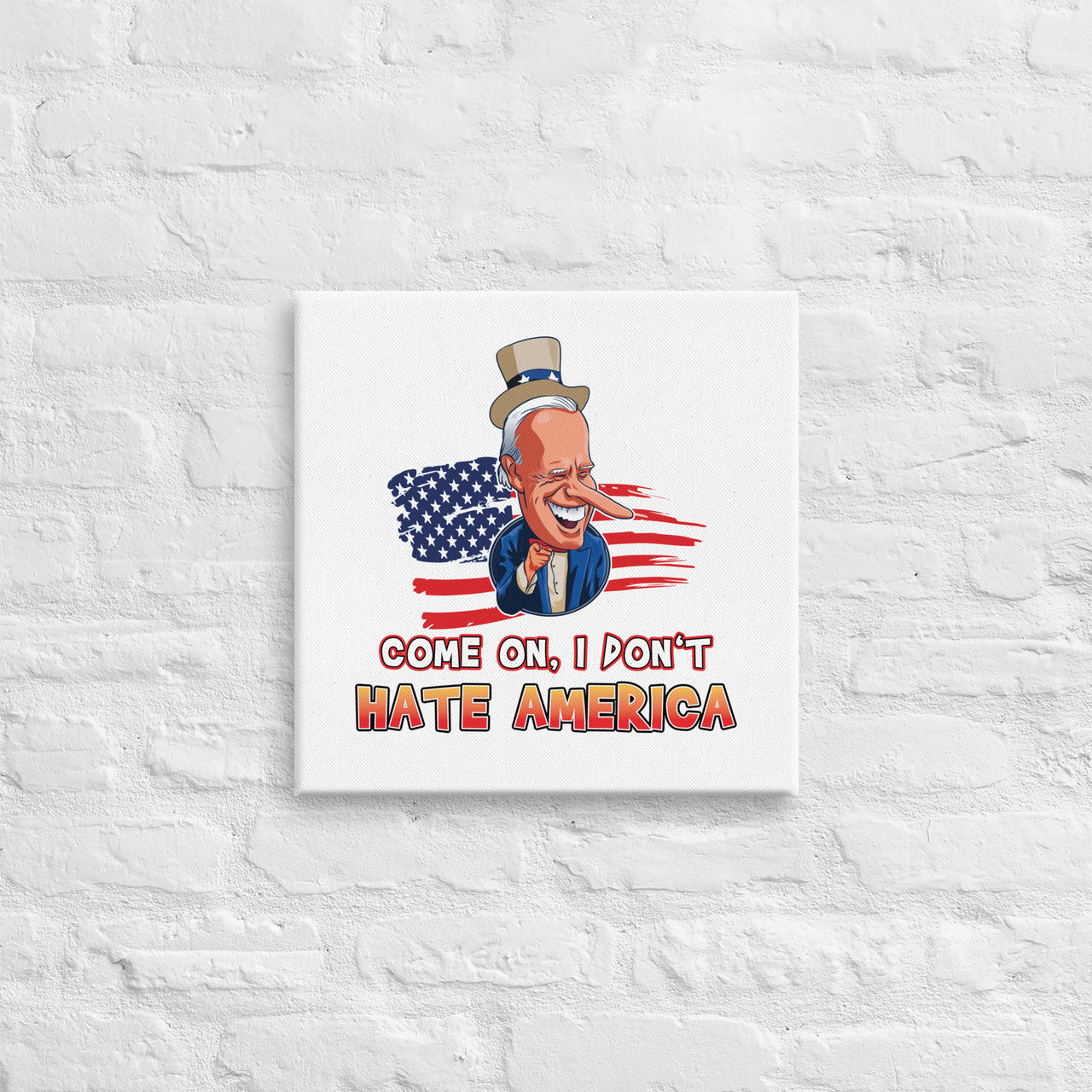 COME ON I DON'T HATE AMERICA Canvas