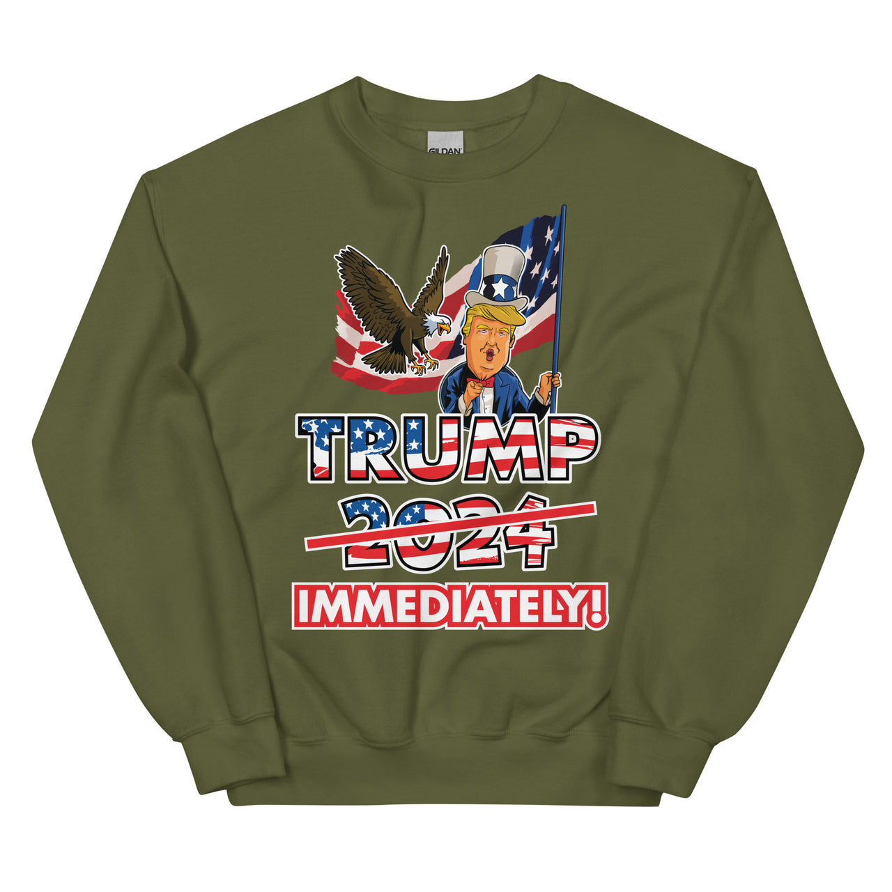 TRUMP IMMEDIATELY Unisex Crew Neck Sweatshirt