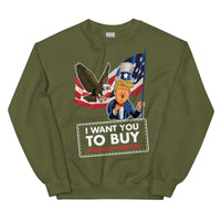 Thumbnail for I WANT YOU TO BUY AMERICAN PRODUCTS Unisex Crew Neck Sweatshirt