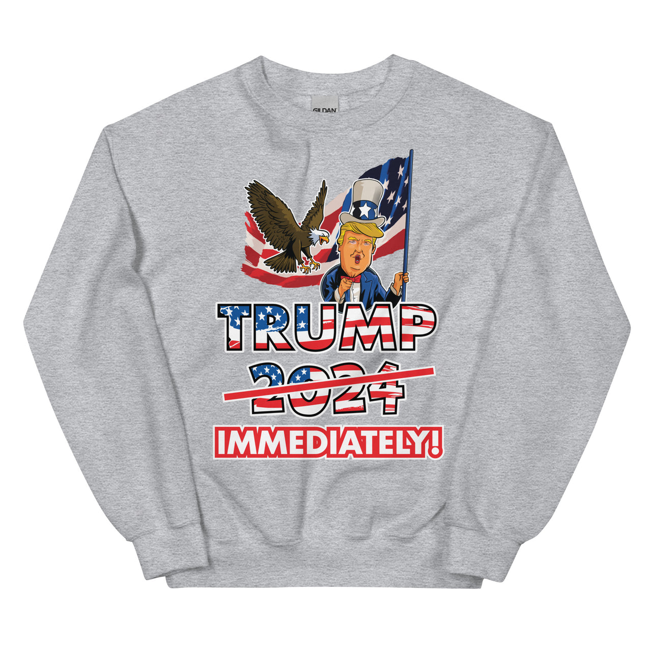 TRUMP IMMEDIATELY Unisex Crew Neck Sweatshirt