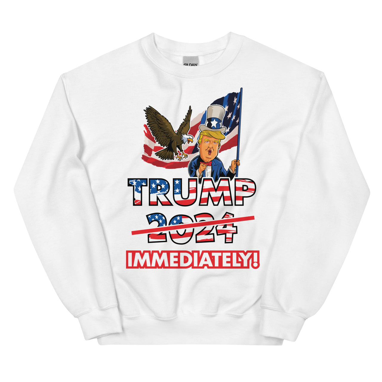 TRUMP IMMEDIATELY Unisex Crew Neck Sweatshirt